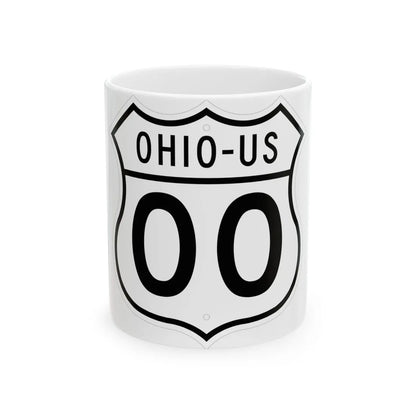 US 00 Ohio 1948 (Ohio) (Road Sign) White Coffee Mug 11oz - Go Mug Yourself