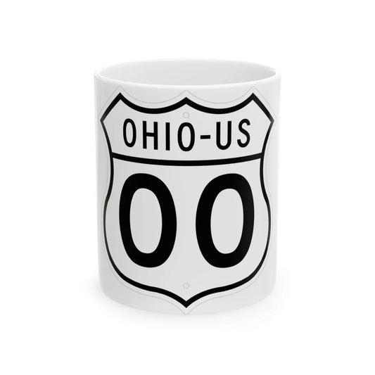 US 00 Ohio 1948 (Ohio) (Road Sign) White Coffee Mug 11oz - Go Mug Yourself