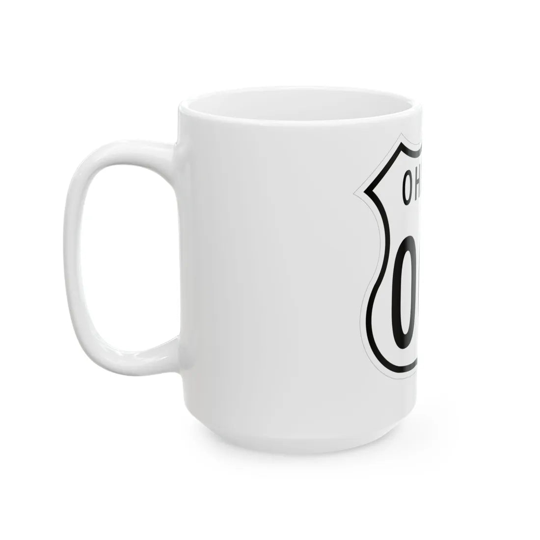 US 000 Ohio 1955 (Ohio) (Road Sign) White Coffee Mug - Go Mug Yourself