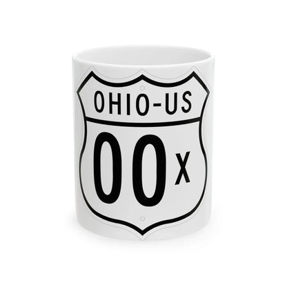 US 00X Ohio 1948 (Ohio) (Road Sign) White Coffee Mug 11oz - Go Mug Yourself