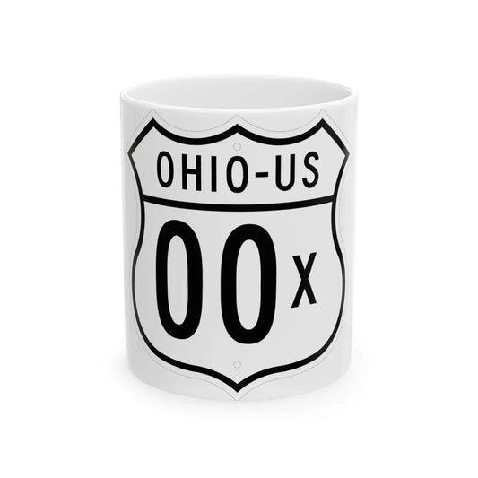 US 00X Ohio 1948 (Ohio) (Road Sign) White Coffee Mug 11oz - Go Mug Yourself
