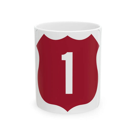 US 1 FL (Florida) (Road Sign) White Coffee Mug 11oz - Go Mug Yourself