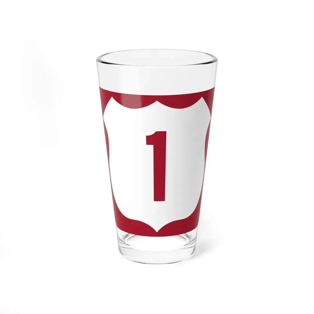 US 1 FL reversed (Florida) (Road Sign) Pint Glass 16oz 16oz - Go Mug Yourself