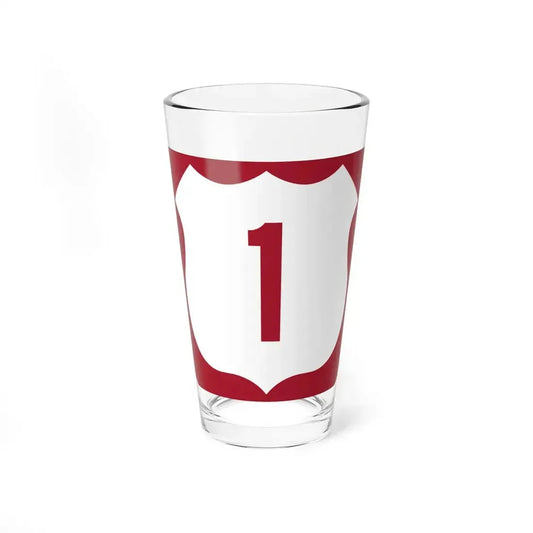 US 1 FL reversed (Florida) (Road Sign) Pint Glass 16oz 16oz - Go Mug Yourself