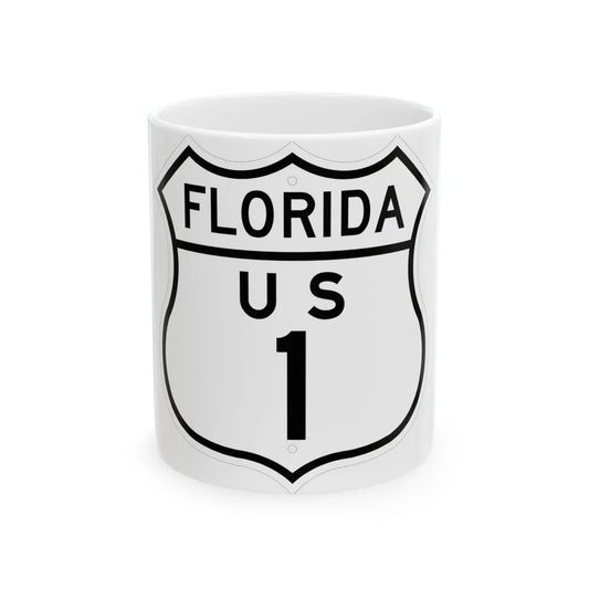 US 1 Florida 1948 (Florida) (Road Sign) White Coffee Mug 11oz - Go Mug Yourself