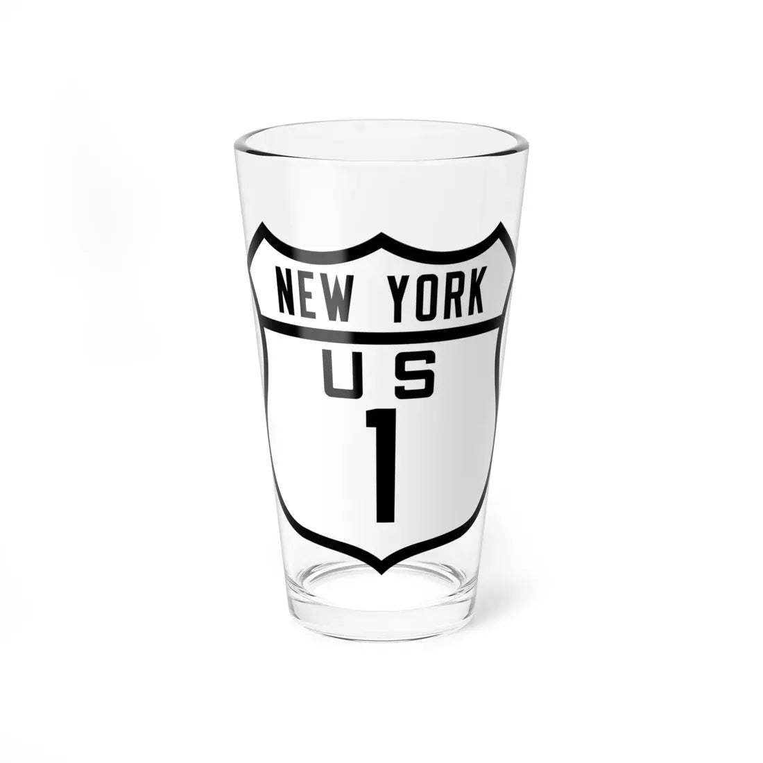US 1 NY Old (New York) (Road Sign) Pint Glass 16oz 16oz - Go Mug Yourself