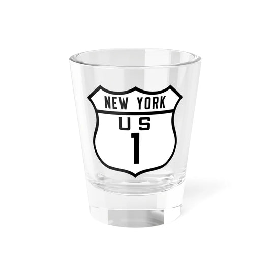 US 1 NY Old (New York) (Road Sign) Shot Glass 1.5oz 1.5oz - Go Mug Yourself