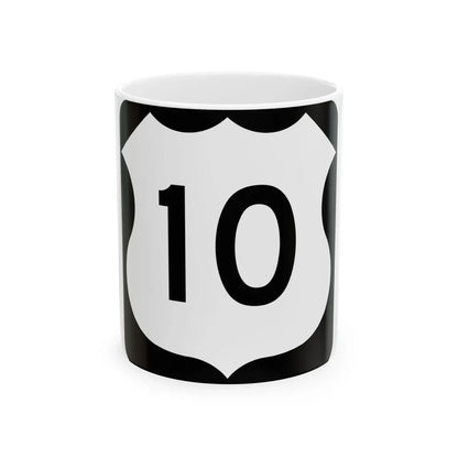 US 10 MN 1961 (Minnesota) (Road Sign) White Coffee Mug 11oz - Go Mug Yourself