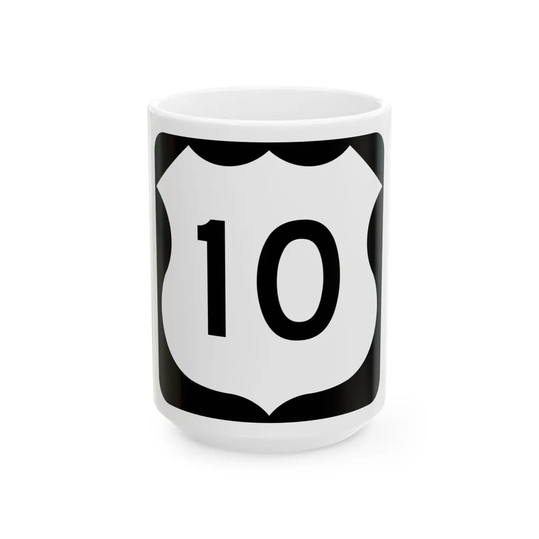 US 10 MN 1961 (Minnesota) (Road Sign) White Coffee Mug 15oz - Go Mug Yourself