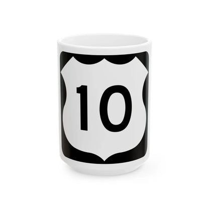 US 10 MN 1961 (Minnesota) (Road Sign) White Coffee Mug 15oz - Go Mug Yourself