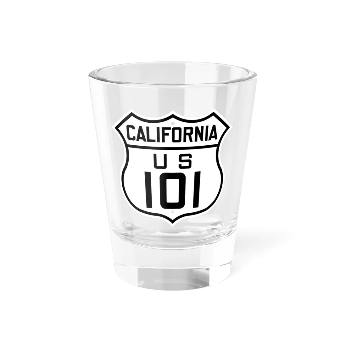 US 101 California 1926 (California) (Road Sign) Shot Glass 1.5oz 1.5oz - Go Mug Yourself