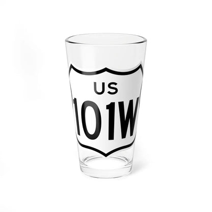 US 101W 1961 cutout (California) (Road Sign) Pint Glass 16oz 16oz - Go Mug Yourself