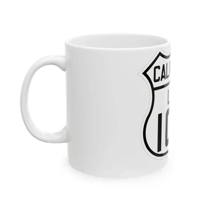 US 101W California 1926 (California) (Road Sign) White Coffee Mug - Go Mug Yourself