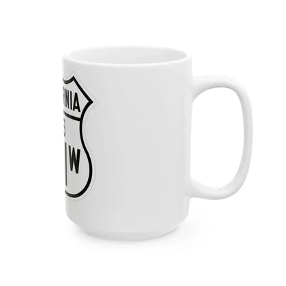 US 101W California 1926 (California) (Road Sign) White Coffee Mug - Go Mug Yourself