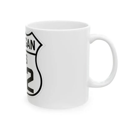 US 102 Michigan 1926 (Michigan) (Road Sign) White Coffee Mug - Go Mug Yourself