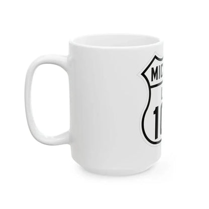 US 102 Michigan 1926 (Michigan) (Road Sign) White Coffee Mug - Go Mug Yourself