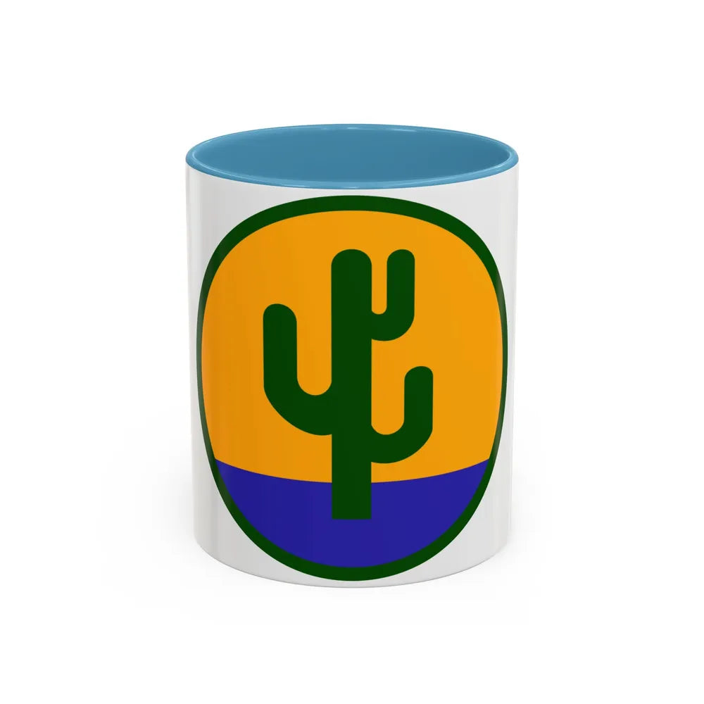 US 103rd Infantry Division (U.S. Army) Accent Coffee Mug 11oz Light Blue - Go Mug Yourself