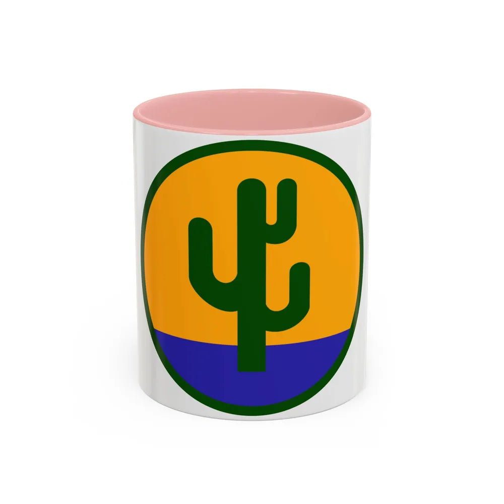 US 103rd Infantry Division (U.S. Army) Accent Coffee Mug 11oz Pink - Go Mug Yourself