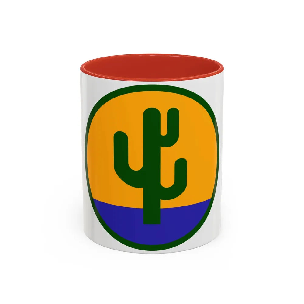 US 103rd Infantry Division (U.S. Army) Accent Coffee Mug 11oz Red - Go Mug Yourself