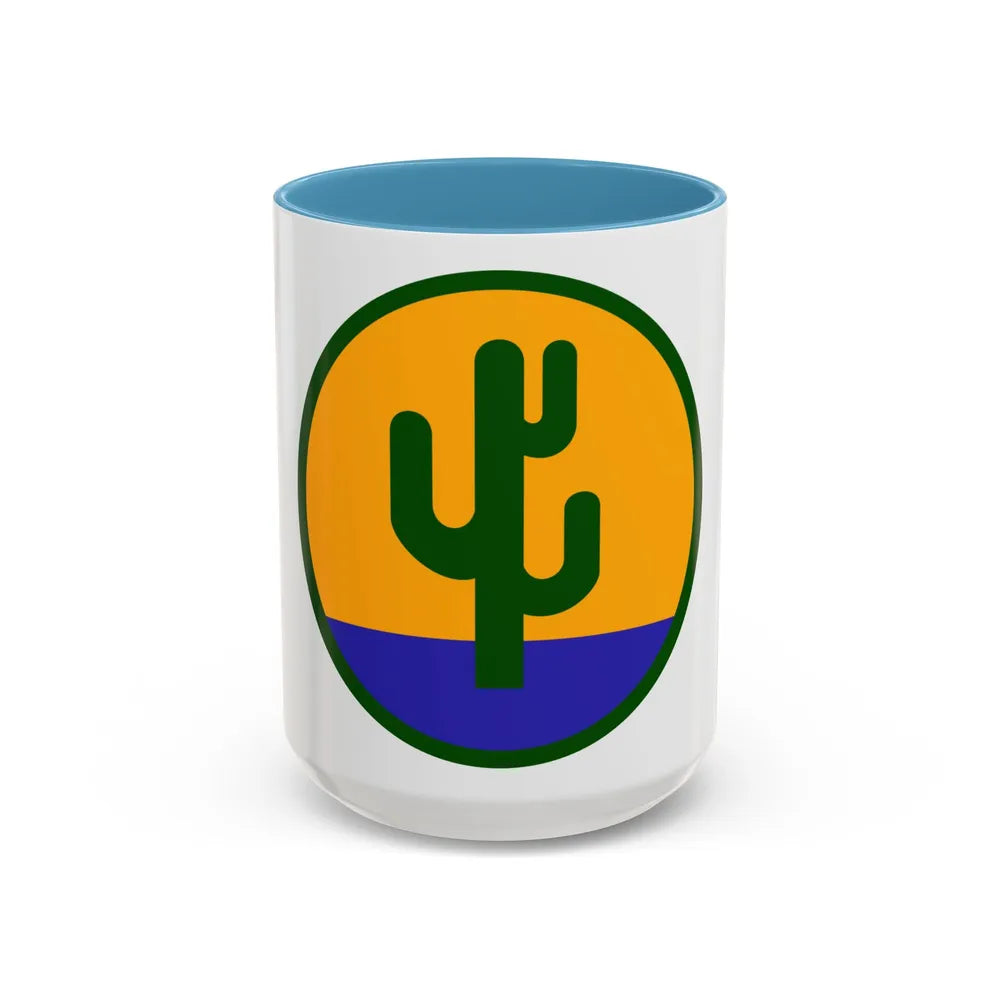 US 103rd Infantry Division (U.S. Army) Accent Coffee Mug 15oz Light Blue - Go Mug Yourself