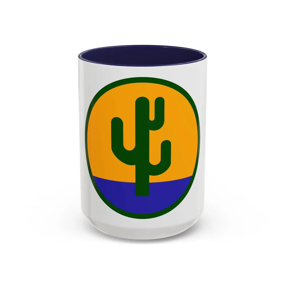 US 103rd Infantry Division (U.S. Army) Accent Coffee Mug 15oz Navy - Go Mug Yourself