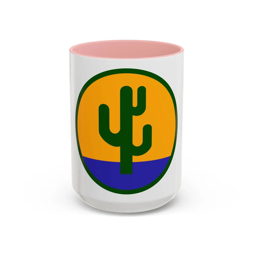 US 103rd Infantry Division (U.S. Army) Accent Coffee Mug 15oz Pink - Go Mug Yourself