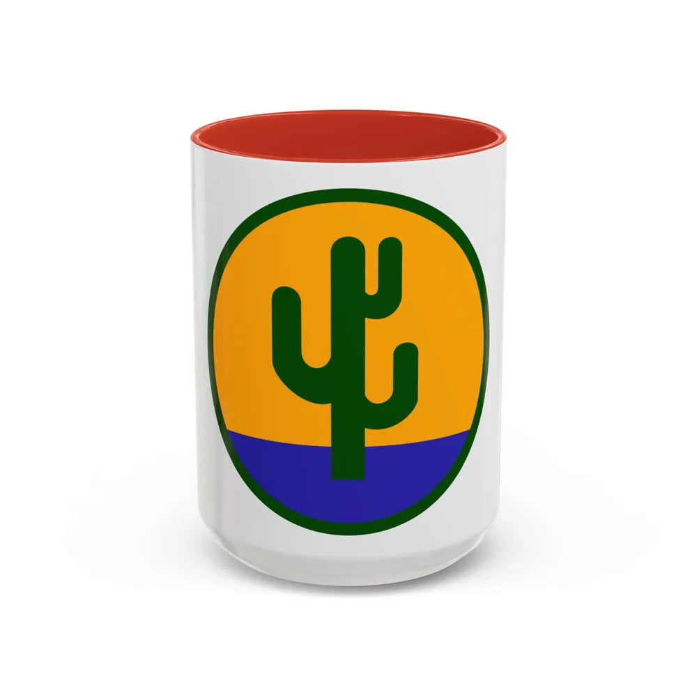 US 103rd Infantry Division (U.S. Army) Accent Coffee Mug 15oz Red - Go Mug Yourself