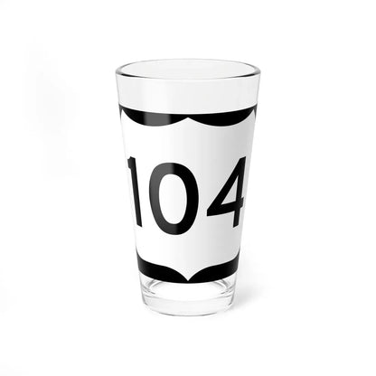 US 104 NY (New York) (Road Sign) Pint Glass 16oz 16oz - Go Mug Yourself