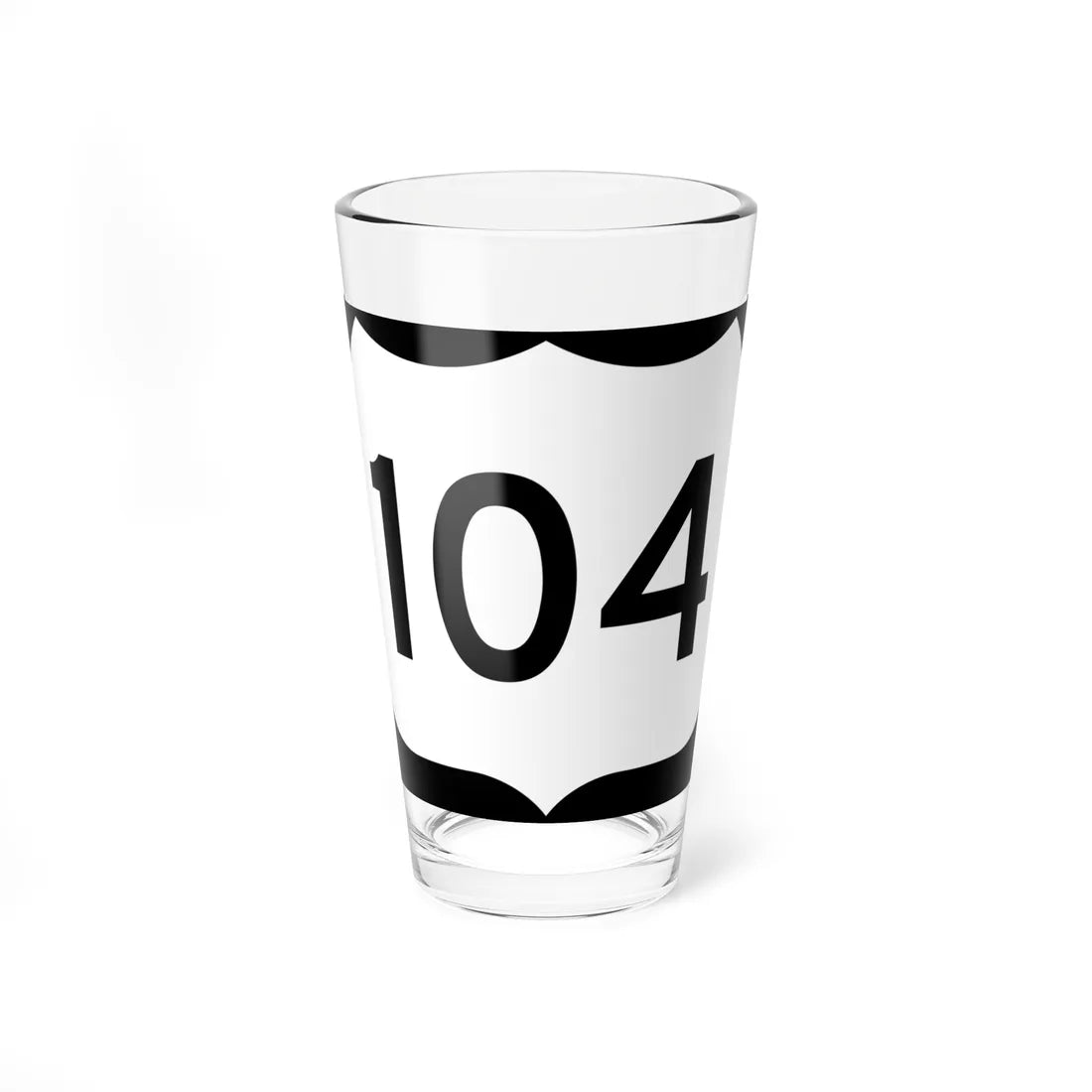 US 104 NY (New York) (Road Sign) Pint Glss 16oz 16oz - Go Mug Yourself