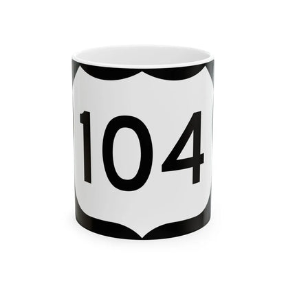 US 104 NY (New York) (Road Sign) White Coffee Mug 11oz - Go Mug Yourself