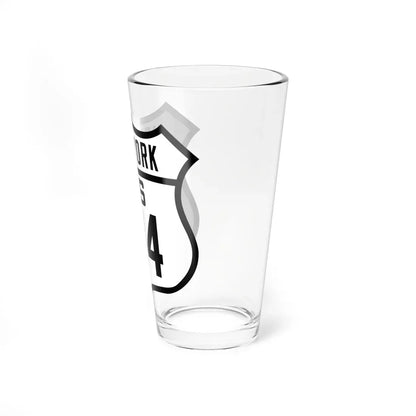 US 104 NY Old (New York) (Road Sign) Pint Glass 16oz - Go Mug Yourself