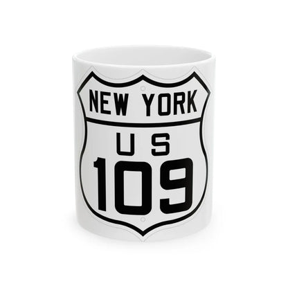 US 109 New York 1926 (New York) (Road Sign) White Coffee Mug 11oz - Go Mug Yourself