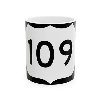 US 109 NY (New York) (Road Sign) White Coffee Mug 11oz - Go Mug Yourself