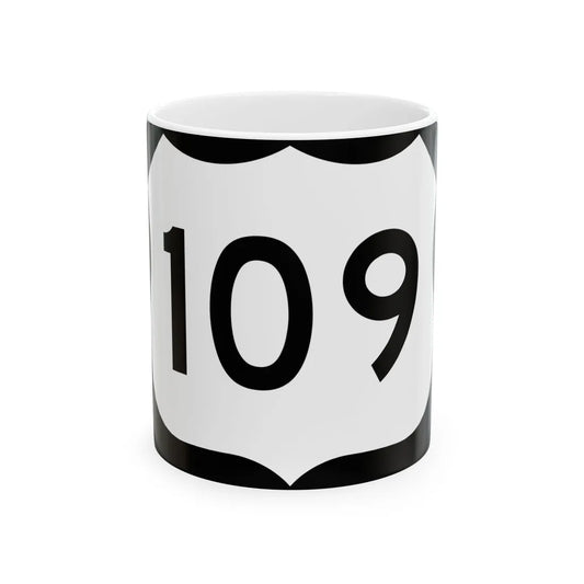 US 109 NY (New York) (Road Sign) White Coffee Mug 11oz - Go Mug Yourself