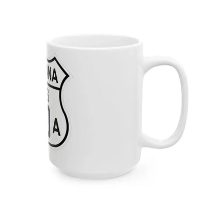US 10A Montana 1926 (Montana) (Road Sign) White Coffee Mug - Go Mug Yourself