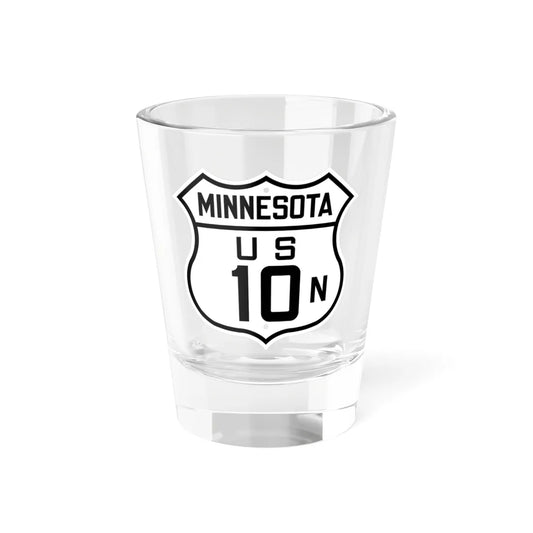 US 10N Minnesota 1926 (Minnesota) (Road Sign) Shot Glass 1.5oz 1.5oz - Go Mug Yourself