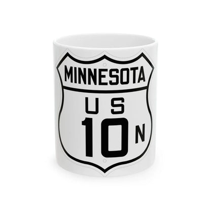US 10N Minnesota 1926 (Minnesota) (Road Sign) White Coffee Mug 11oz - Go Mug Yourself