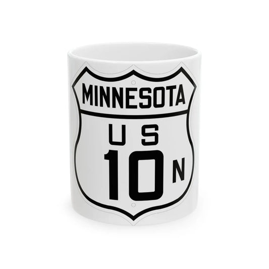 US 10N Minnesota 1926 (Minnesota) (Road Sign) White Coffee Mug 11oz - Go Mug Yourself