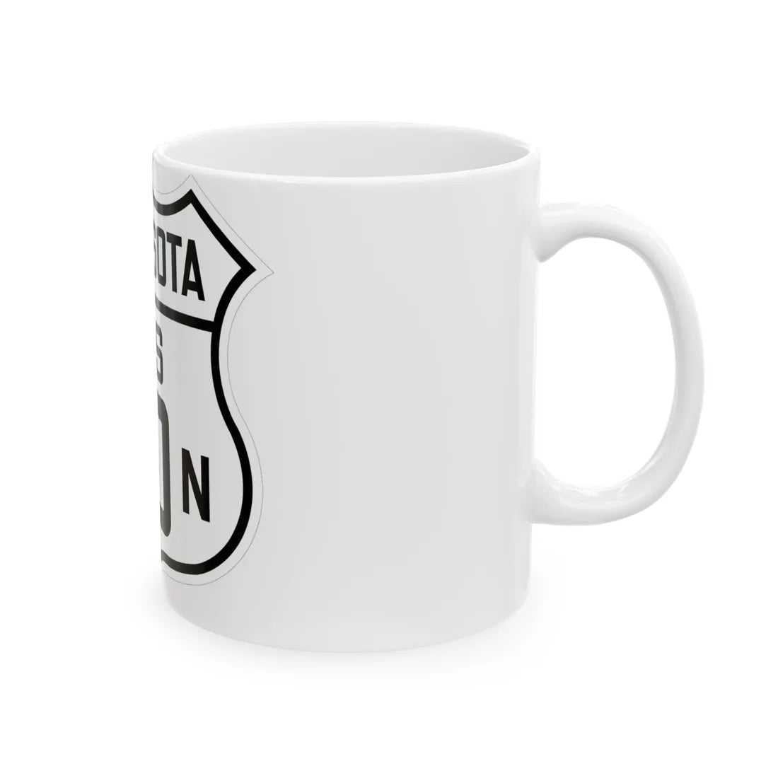 US 10N Minnesota 1926 (Minnesota) (Road Sign) White Coffee Mug - Go Mug Yourself