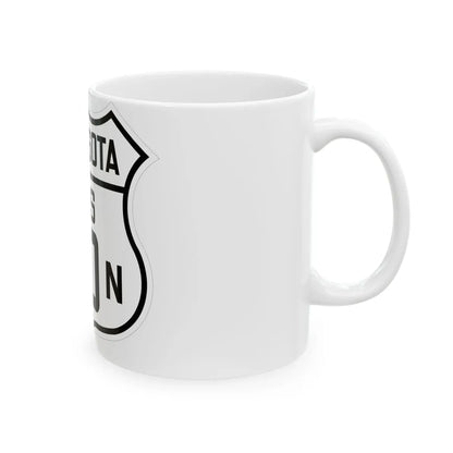 US 10N Minnesota 1926 (Minnesota) (Road Sign) White Coffee Mug - Go Mug Yourself