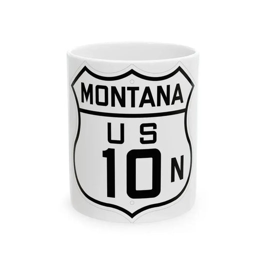 US 10N Montana 1926 (Montana) (Road Sign) White Coffee Mug 11oz - Go Mug Yourself
