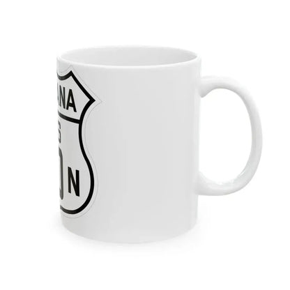 US 10N Montana 1926 (Montana) (Road Sign) White Coffee Mug - Go Mug Yourself