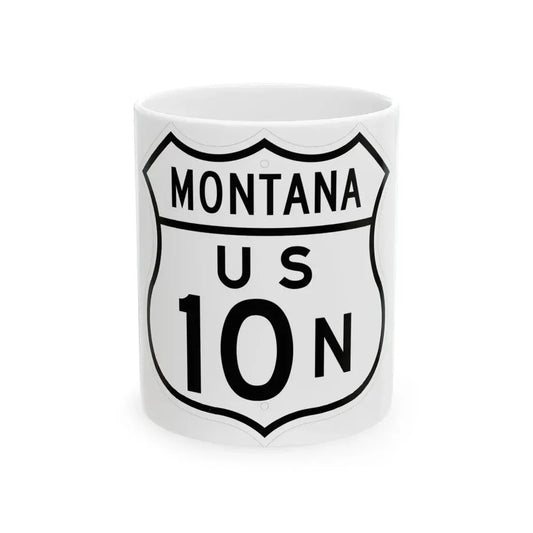US 10N Montana 1948 (Montana) (Road Sign) White Coffee Mug 11oz - Go Mug Yourself