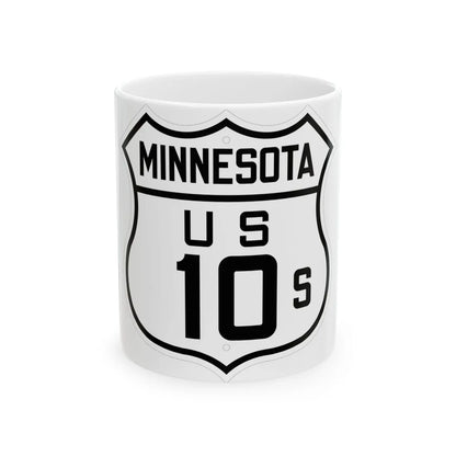 US 10S Minnesota 1926 (Minnesota) (Road Sign) White Coffee Mug 11oz - Go Mug Yourself