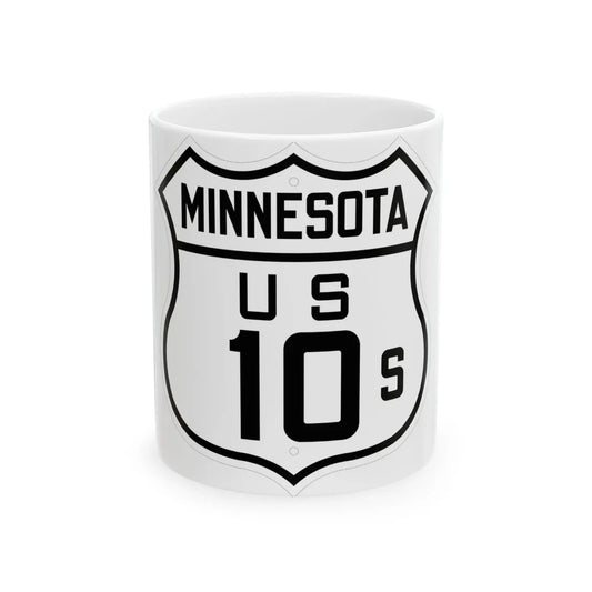 US 10S Minnesota 1926 (Minnesota) (Road Sign) White Coffee Mug 11oz - Go Mug Yourself