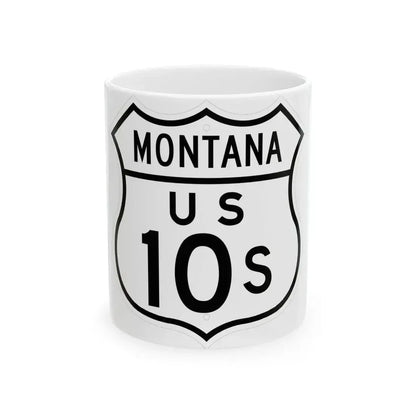 US 10S Montana 1948 (Montana) (Road Sign) White Coffee Mug 11oz - Go Mug Yourself