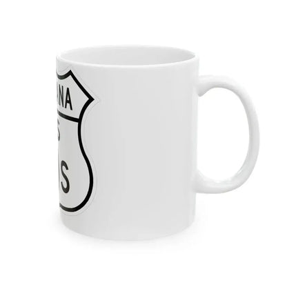US 10S Montana 1948 (Montana) (Road Sign) White Coffee Mug - Go Mug Yourself