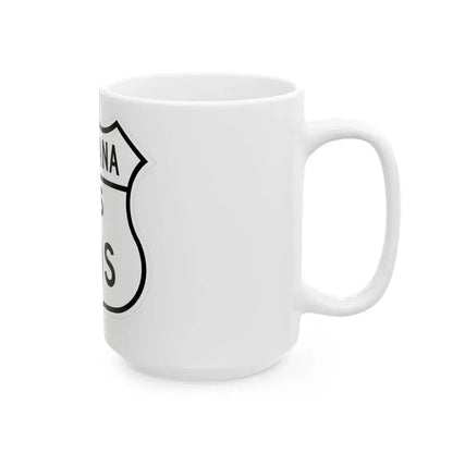 US 10S Montana 1948 (Montana) (Road Sign) White Coffee Mug - Go Mug Yourself