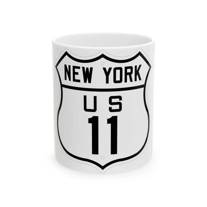 US 11 New York 1926 (New York) (Road Sign) White Coffee Mug 11oz - Go Mug Yourself