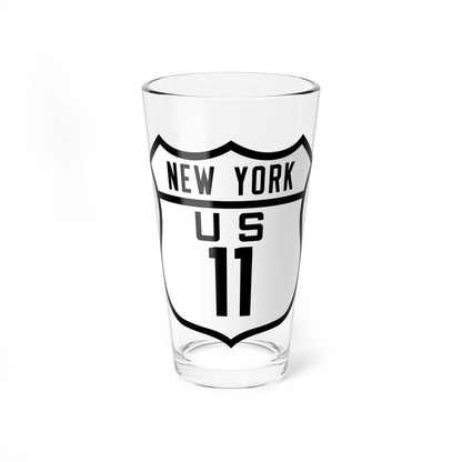 US 11 NY Old (New York) (Road Sign) Pint Glass 16oz 16oz - Go Mug Yourself